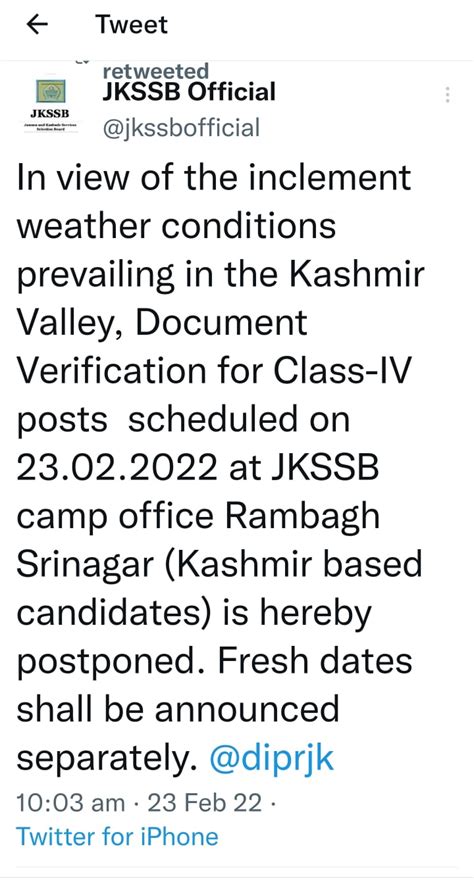 Big Update For Jkssb Todays Class Iv Document Verification Check Now