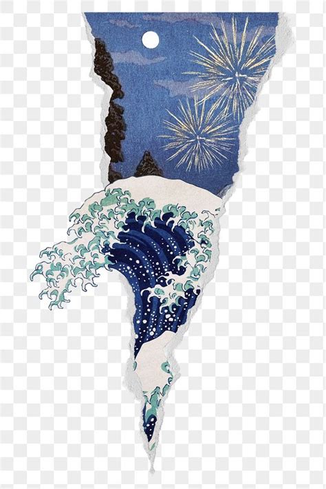 Hokusai Artwork Gfx Design Vintage Png Great Wave Off Kanagawa