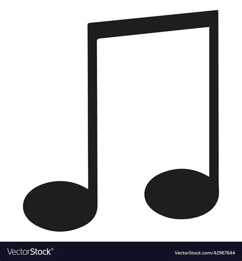 Eighth note music Royalty Free Vector Image - VectorStock