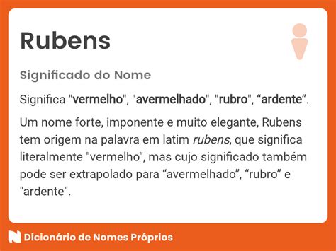 Significado Do Nome Rubens - Significado do nome Rubens - Dicionário de Nomes Próprios