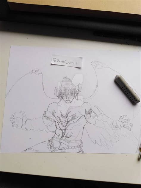 Jin Kazama Sketch By Zeref Arts On Deviantart