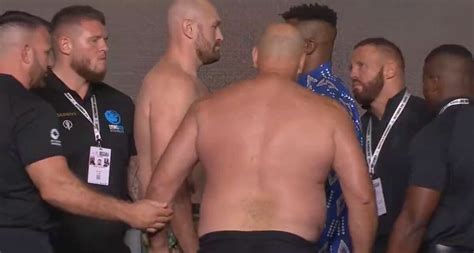 Tyson Fury Left Red Faced As Half Naked Dad John Joins Francis Ngannou