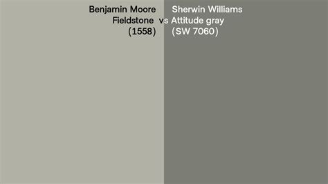 Benjamin Moore Fieldstone Vs Sherwin Williams Attitude Gray Sw