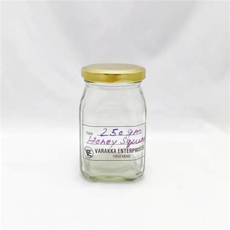 250gm Honey Square Glass Jar At Rs 6 Piece Square Glass Jar In