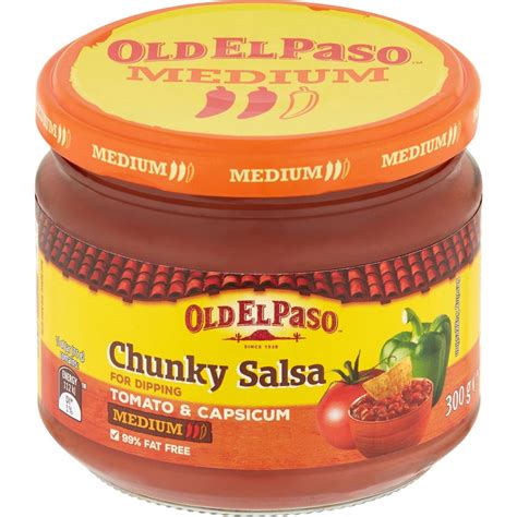 Old El Paso Mexican Chunky Tomato Salsa Dip Medium 300g Woolworths