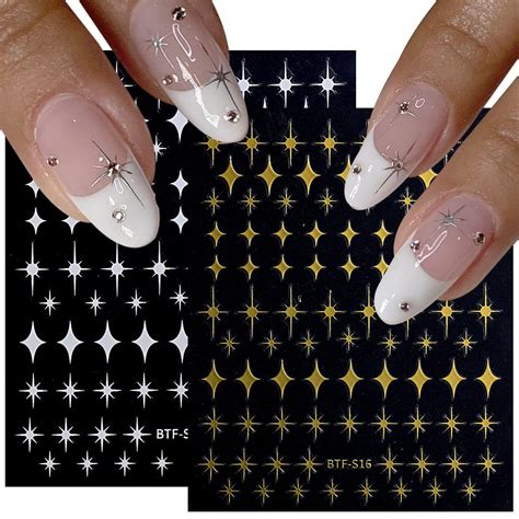 Amazon Sheets Star Nail Art Stickers Decals Self Adhesive D