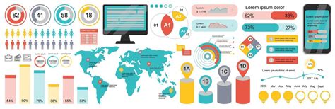 Mega Set Of Infographic Elements Data Visualization Vector Design