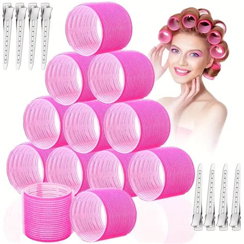 Jumbo Hair Curlers Rollers Clips Self Grip Hair Roller Long Temu