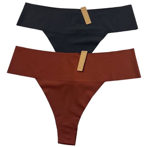 SKIMS Intimates Sleepwear Skims Naked Thong Lot Of Saffron Onyx Womens X Poshmark