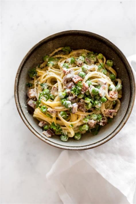 Pancetta And Pea Pasta • Salt And Lavender