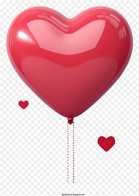 Ballon Cadeau Réaliste 3D Valentine Ballon Rouge Heartshaped Ballon