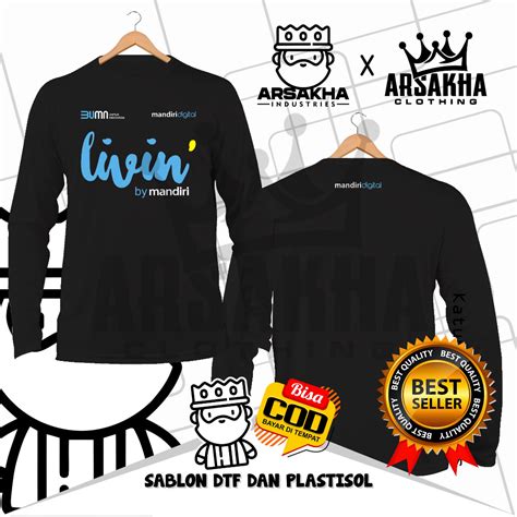 Jual Kaos Lengan Panjang Bumn Livin By Mandiri Digital Terbaru V