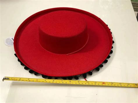 Red Flamenco Hat Felt Spain Mexico Spanish Hat For Mexican Latin Dancer