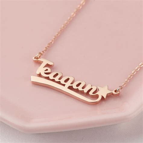 Girl Name Necklace Baby Name Necklace Name Charm Necklace - Etsy