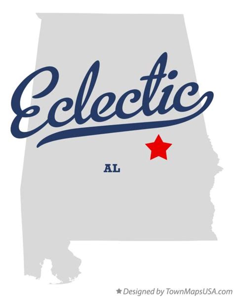 Map of Eclectic, AL, Alabama