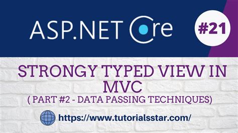 Strongly Typed View In Asp Net Core Mvc Youtube