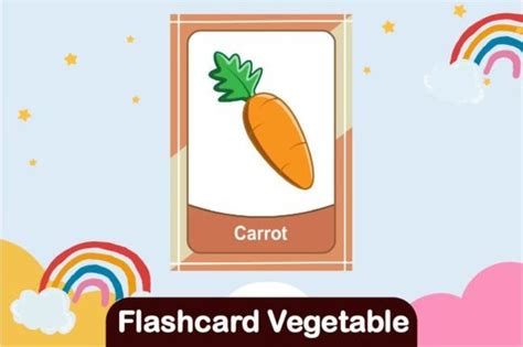 Flashcard Vegetable - Carrot Graphic by studiogenic7 · Creative Fabrica