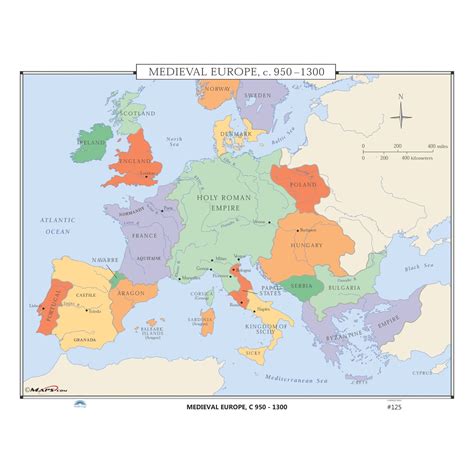 Late Medieval Europe Map Medieval Europe Map Hi Res Stock Photography