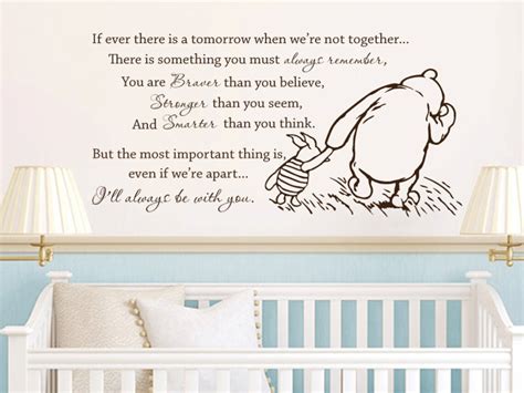 Classic Winnie The Pooh If Ever There Is A Tomorrow Baby Quote Etsy