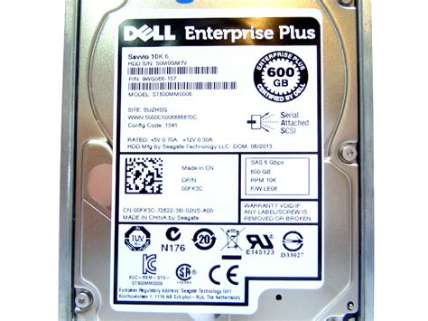 Dell EqualLogic PS4100 Enterprise Plus 600GB 10K 2 5 SAS Hard Drive