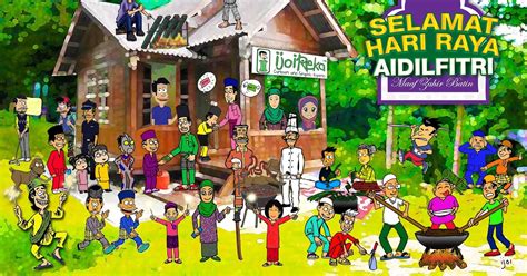 Suasana Hari Raya di desa