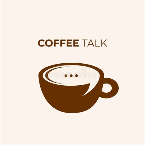 Coffee Talk Vector Logo Design Stock Vector Illustration Of Brand