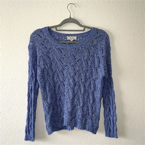 KNITTED BEACH BIKINI SWEATER COVERUP BLUE Depop