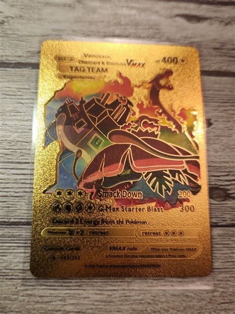 Mavin Venusaur Charizard Blastoise Vmax Tag Team Gold Pokemon Card