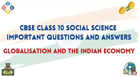 CBSE Class 10 Social Science Important Questions And Answers Economics