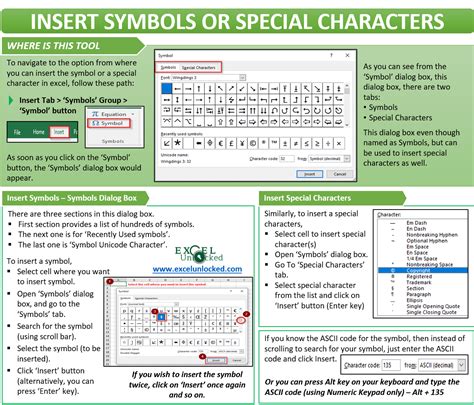 Insert Symbols and Special Characters in Excel - Excel Unlocked