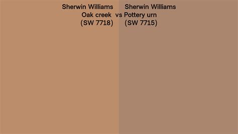 Sherwin Williams Oak Creek Vs Pottery Urn Side By Side Comparison