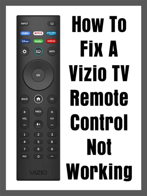 Vizio Remote Won T Turn On Tv