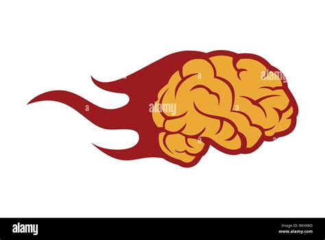 Brain Fire Icon Abstract Logo Stock Vector Image And Art Alamy