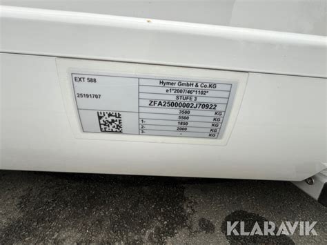 Husbil Hymer Exis T 588 19 Jönköping Klaravik Auktioner