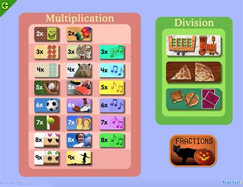 Practice multiplication and division with Starfall! | Multiplication ...