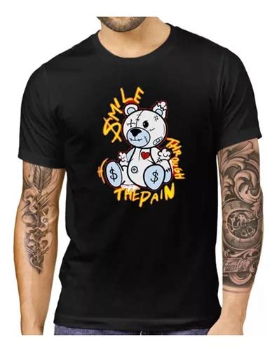 Camiseta Casual Urso Smile Thepain Masculino Parcelamento Sem Juros