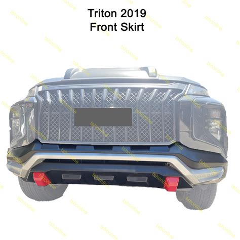 Mitsubishi Triton 2019-2022 triton Front Skirt With LED / Triton RBS FrontSkirt Bodykit With LED ...