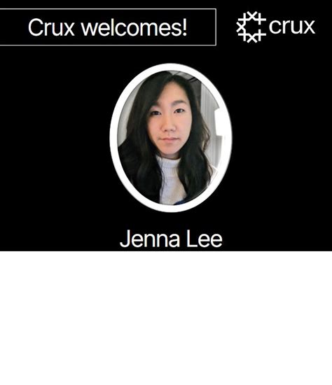 Crux On Linkedin We Are Thrilled To Welcome Jenna Lee To Team Crux