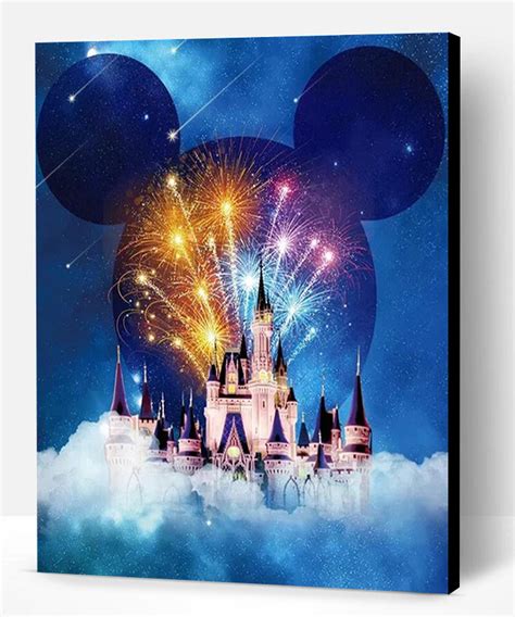 Disney Castle Above Clouds Cartoon And Animation Paint By Numbers ...