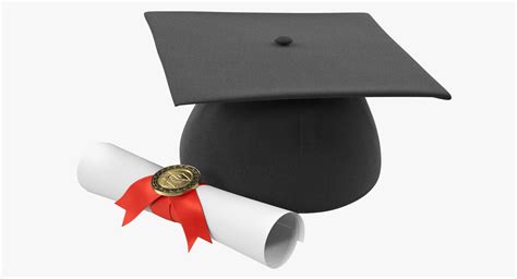 Degree Scroll and Graduation Cap 3D Model $49 - .3ds .blend .c4d .fbx .ma .obj .max - Free3D