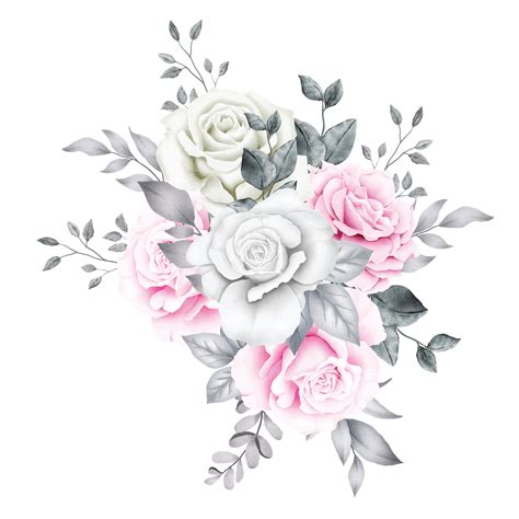 Bouquet Floral Roses Watercolor 15130813 PNG