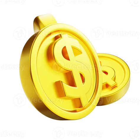 3D Illustration Golden Money Coins 10854975 PNG