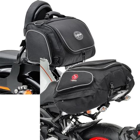 Set Motorbike Sissy Bar Bag TM2 Rear Bag 14 Liters Blk Craftride With