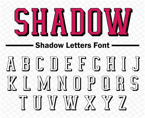 Shadow Font Shadow Letters Font Block Shadow Font Shadow Font - Etsy UK