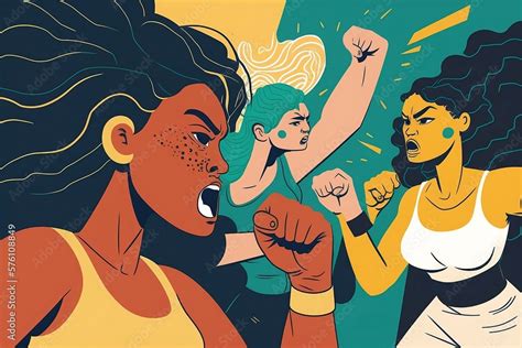 Women Of Different Races Are Fighting For Their Rights Feminism Women