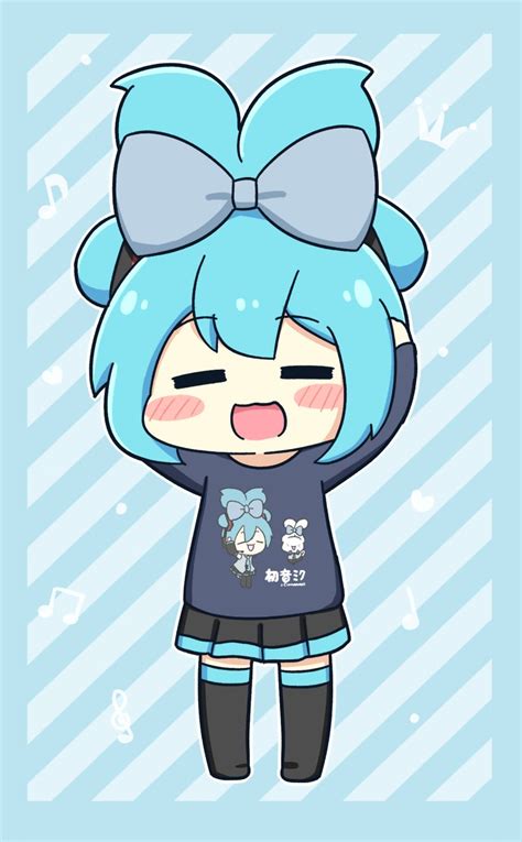 Safebooru 1girl Aqua Hair Arms Up Beamed Eighth Notes Black Skirt