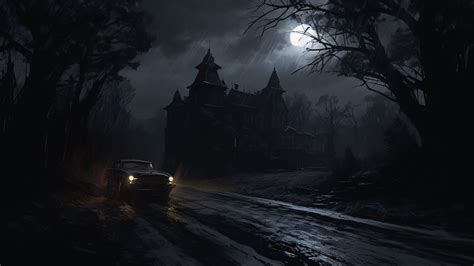 Gothic Mansion At Night 1920 X 1080 Rwallpaper