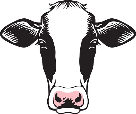 Cow Head Color Vector Illustration 14456823 Vector Art At Vecteezy