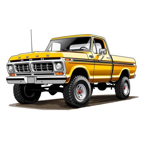 Premium Ai Image Pickup Truck Clip Art In Simple Form