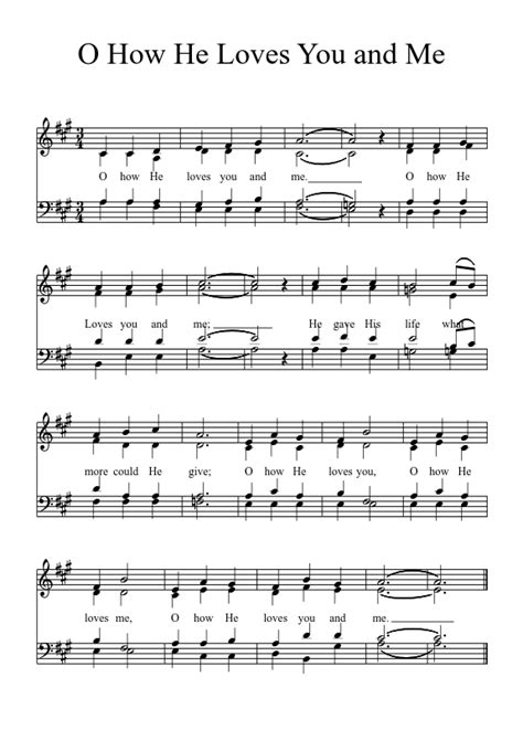 O How He Loves You And Me Sheet Music Download Free In Pdf Or Midi